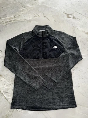 Suéter New Balance Negro 1/2 Media Cremallera Pullover Correr Calor Rejilla Elige Talla $95 Foto 1 de 4