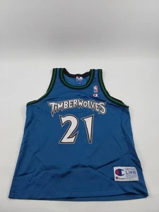 Vintage Champion Minnesota Timberwolves Kevin Garnett #21 Youth Size L  - Picture 1 of 3