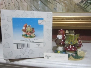 2001 Charming Tails Share The Happy News Leaf & Acorn Club Member Exclusive - Picture 1 of 17