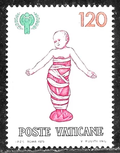 HICK GIRL- MINT VATICAN CITY STAMP   SC#665  1979  YEAR OF THE CHILD     J913 - Picture 1 of 2