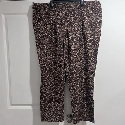 Calça Isaac Mizrahi Live feminina 28W elástica estampa animal nova sem etiquetas - Imagem 1 de 4