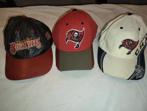 3 Tampa Bay Buccaneers Hat Cap Lot Super Bowl XXVII Modern Leather Reebok OS - Picture 1 of 15
