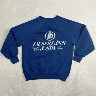 VTG 70's 80's Desert Inn & Spa Country Club Vegas Blue Sweatshirt Youth Small - Image 1 of 4