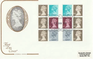 1981 GB Cotswold 50p Left and Right Booklet Panes FDC - issued 26 January 1981 - Picture 1 of 2