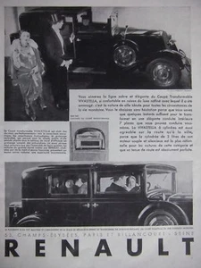 WERBUNG RENAULT VIVASTELLA LE COUPE WANDELBAR BEQUEM SCHLICHT UND ELEGANT - Bild 1 von 1
