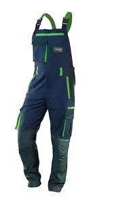 Bib and Brace Overalls Heavy Duty Work Trousers Dungarees Knee Pad Pockets UK - Picture 1 of 96