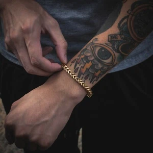 18k Gelbgold echtes Franco Armband 6mm 7" 8" - Bild 1 von 3