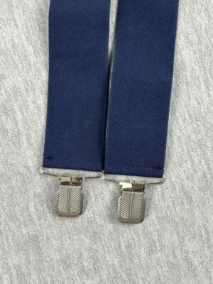 "Suspensores Welch para hombre azules de alta resistencia 2"" de ancho ajustados tono plateado EE. UU." Foto 1 de 4