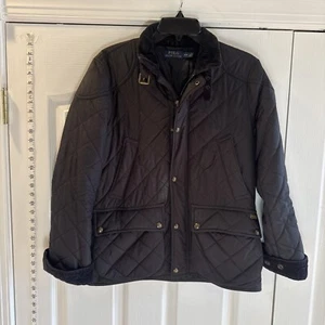 Lauren Ralph Lauren Diamond Quilted Jacket Black, Silver Hardware, Sz Medium - Picture 1 of 19