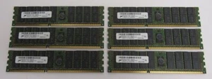 Lot 6 Micron 8GB PC3L-10600R 1333MHz DDR3 Server Memory MT36KSF1G72PZ-1G4D1AD - Picture 1 of 3