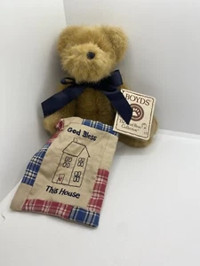 BOYDS Home Is Where Your Teddy Bear Lives TEDDY Peter The Head Bean Collection - Picture 1 of 5