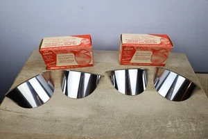 NOS 1950's Rowse Headlite Visor Stainless Steel Eyebrow Quad Headlight Shields - Picture 1 of 13