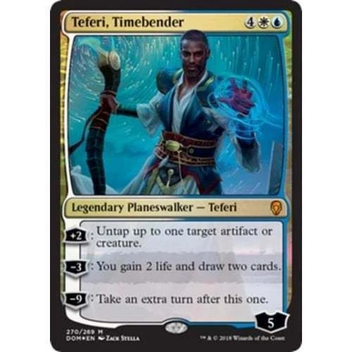 *FOIL* TEFERI TIMEBENDER NM Dominaria mtg Gold - Planeswalker Mythic - Image 1 of 1
