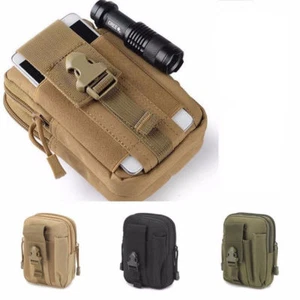 Tactical Molle Pouch Belt Waist Pack Bag Military Waist Fanny Pack Phone Pocket - Picture 1 of 7