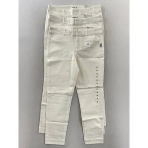 Old Navy Lot Of 3 Womens Pixie Ankle Chino Pants White Stretch Flat Front 10 New - Picture 1 of 10