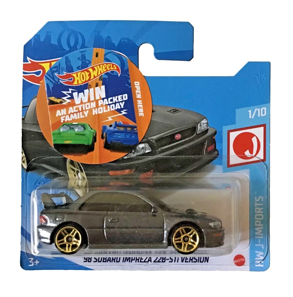 Hotwheels 98 Subaru WRX STI Version 22B Grey 1/64 New HW J-Imports - Image 1 of 1