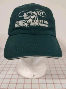 Fred Weber Bass Fishing Tournament 2007 Employee Cap Hat Green Fabrik Cat - Picture 1 of 6