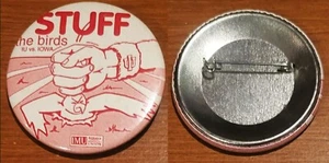 VINTAGE Indiana University Hoosiers Football Game Week Pinback-Iowa Hawkeyes WOW - Picture 1 of 4