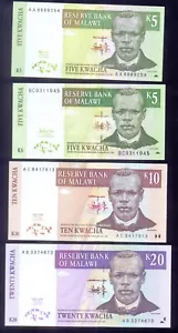 Malawi Set 5 - 200 Kwacha 1997-2005 P36-41 UNC - Picture 1 of 4