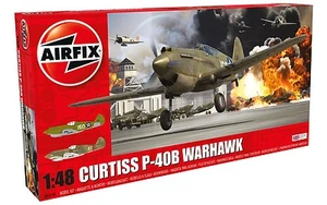 Airfix Curtiss P-40B Warhawk 1:48 Scale Plastic Model Plane A05130 - Picture 1 of 1