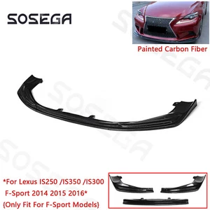 For Lexus IS250/IS350/IS300 F-Sport 2014-16 Painted Carbon Front Bumper Lip Kit - Picture 1 of 10