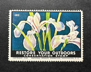 WTDstamps - 1940 NWF National Wildlife Federation Duck Stamp - Iris - Picture 1 of 2