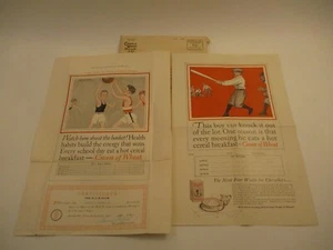Vintage 1930 Cream of Wheat Posters Baseball Basketball HCB Club Officer - Picture 1 of 8