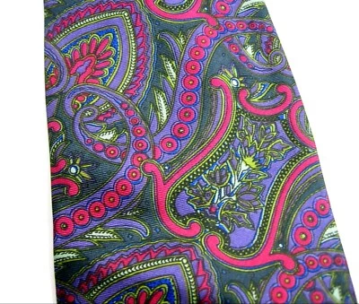 Corbata para hombre Stefano Rossini cachemira gris púrpura verde 100 % seda  Foto 1 de 4