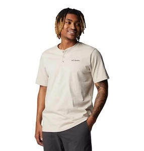 Columbia Landroamer Uomo Manica Corta Henley II, Pietra Scura, Small - Foto 1 di 6