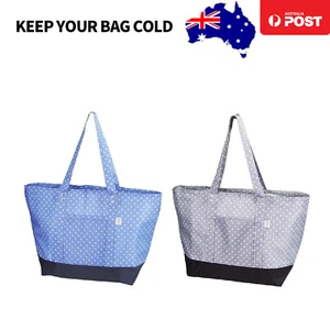Large Reusable Shopping Bag Insulated Cooler Bag Shoulder Tote Picnic Camping AU - Picture 1 of 21