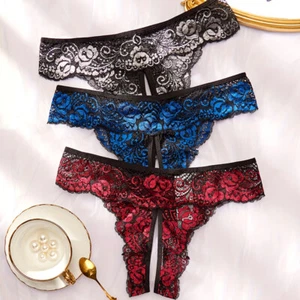 Women Open Butt Panties Crotchless Thongs Backless Sex Briefs G-String Knickers - Picture 1 of 19