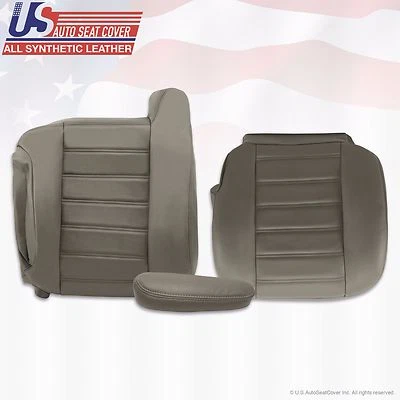 2003 2004 2005 2006 2007 Hummer H2 Passenger Top Bottom Leather Seat Covers Gray - Image 1 of 4