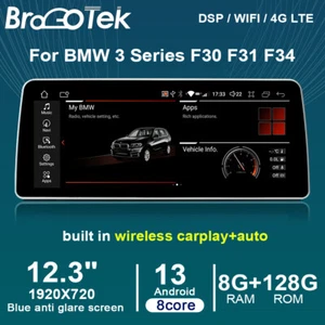 12.3'' Car Radio Carplay 8+128GB BMW F30 F31 F32 F33 F34 F36 3/4 Series NBT CIC - Bild 1 von 15