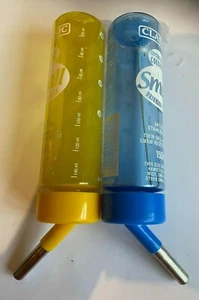SMALL WATER BOTTLE FOR CAGE ANIMAL YELLOW OR BLUE 150ML Rabbit Mouse Hamster - Picture 1 of 3