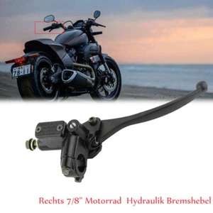 Rechts Bremspumpe Bremszylinder Bremshebel für Roller Motorrad Schwarz 7/8''22MM - Picture 1 of 9