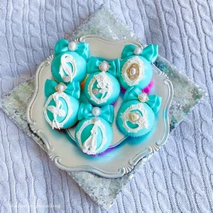 Turqoise Christmas Ornaments Set Angel Decor Shabby Chic Christmas decoration - Picture 1 of 8