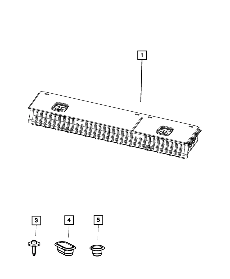 Compartimento de almacenamiento trasero genuino Mopar 2013-2018 Ram 1500 1MH95DX9AA Foto 1 de 1