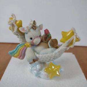1995 Enesco Starlight Starbright Unicorn Collection "Relax And Enjoy" NIB NOS - Bild 1 von 9