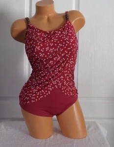 NWOT VENUS POLKA DOTS SLIMMING DRAPED ONE-PIECE ORIG $89 SIZE 6 - Picture 1 of 4