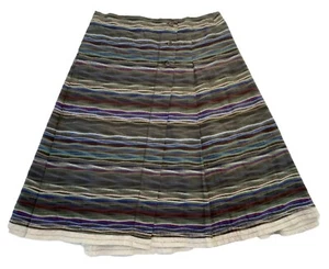 Issey Miyake Corazón HaaT Rayas Multicolor Falda Envolvente Para Mujer Talla 2 De Colección Japón - Imagen 1 de 14