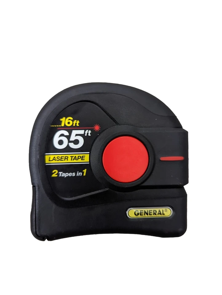 General Tools 2-in-1 65 Ft Laser Tape Measure 16ft regular LTM2X Black/Gray NEW! - Image 1 of 4
