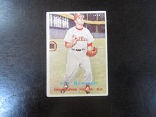 1957 Topps # 332 Bob Bowman Card (C) Philadelphia Phillies
