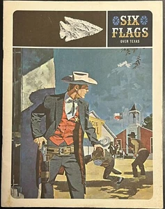 Folleto promocional Six Flags Over Texas 1961 comprado el 26 de agosto de 1962, primer año - Imagen 1 de 6