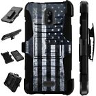 Luxguard For At&T Fusion Z / Motivate Phone Case Holster Cover Gray Us Flag