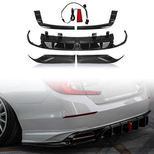 For 2018-2022 Honda Accord Yofer Rear Diffuser + Side Cover Trim Body Kit Black - Picture 1 of 12