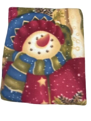 Manta polar con muñeco de nieve -Let it Snow 53" x 64" - Los libros son divertidos, nueva en paquete Foto 1 de 4