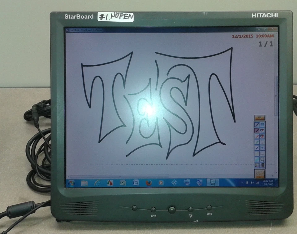 Tablet,Hitachi Starboard T-15XL Interactive Tablet Monitor,W/software but no PEN - Image 1 of 4