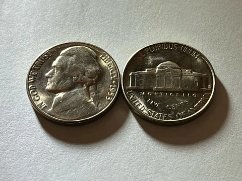 1953 S BU Jefferson Nickel From Original Roll Strong Luster LIGHT TONING FREE SH Cover