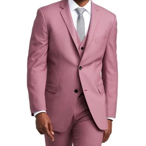 Disfraz Hombre Matrimonio Disfraz Sur-Mesure Rosa Hombres Trajes de Boda Hecho a Medida - Imagen 1 de 7