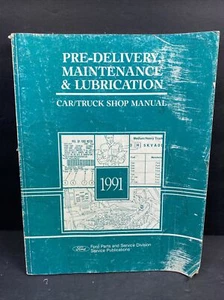 1991 Ford Lincoln Mercury Pre-Delivery Maintenance & Lubrication Shop Manual  - Picture 1 of 4